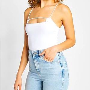 NWT | Express body contour thong bodysuit | White | S